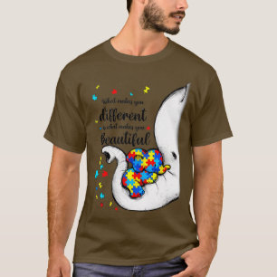 Camiseta O Que Te Faz Diferente Elefante Mãe Autismo Crianç