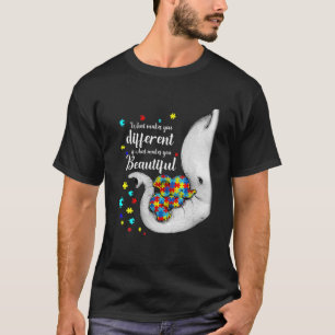 Camiseta O Que Te Faz Diferente Elefante Mãe Autismo Crianç