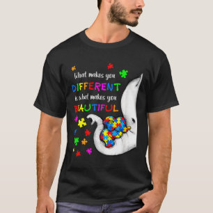 Camiseta O Que Te Faz Diferente Elefante Mãe Autismo Crianç