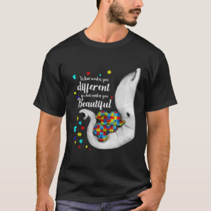 Camiseta O Que Te Faz Diferente Elefante Mãe Autismo Crianç