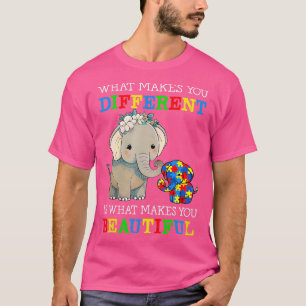 Camiseta O Que Te Faz Diferente Elefante Mãe Autismo Sabe