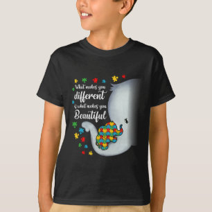 Camiseta O Que Te Torna Diferente Elefante Autismo Mãe Meni