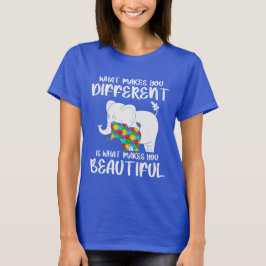 Camiseta O que te torna diferente te torna lindo Autismo