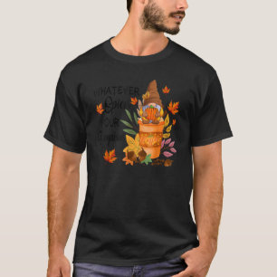 Camiseta O que tempera seu café de abóbora Gnomos de outono