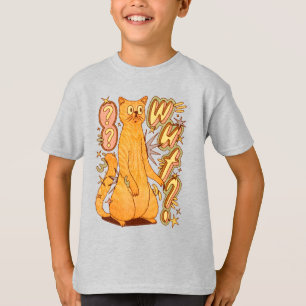 Camiseta O quê? / Uma Ilustração De Gato Laranja