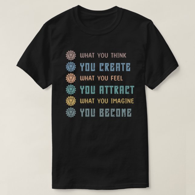 Camiseta O que você pensa, você cria (Frente do Design)