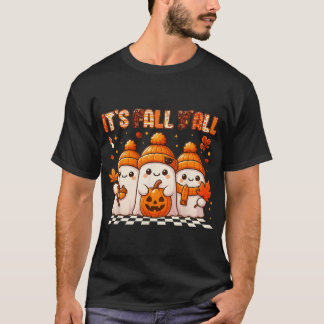 Camiseta O Queda Yall Boo Ghost Autumn Fall Mens Womens