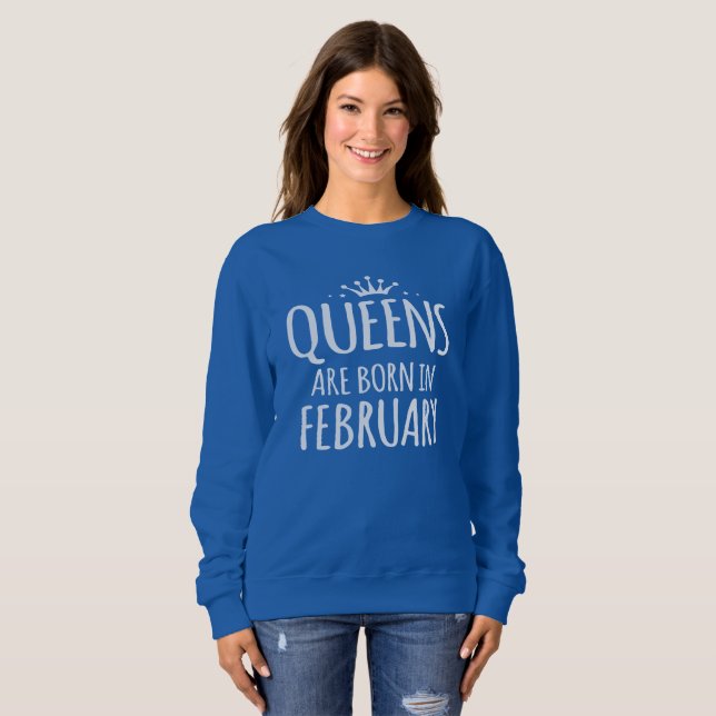 Camiseta O Queens é nascido em fevereiro (Frente Completa)