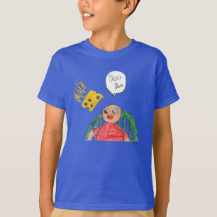 Camiseta O queijo de Ezra na cara do seu bebê