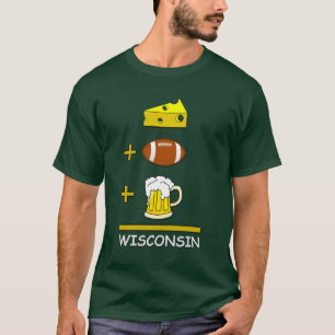Camiseta O queijo mais o futebol mais a cerveja iguala