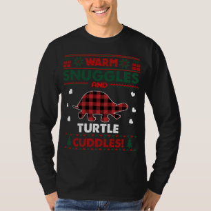 Camiseta O Quente Snuggles A Tartaruga Oferece Presentes Xm