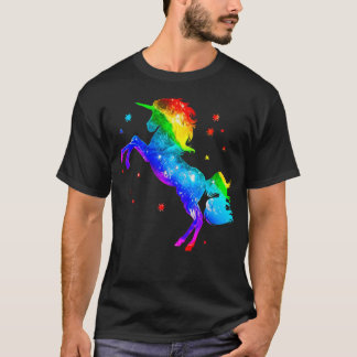 Camiseta O Rainbow Unicorn Stars Galaxy Style Space