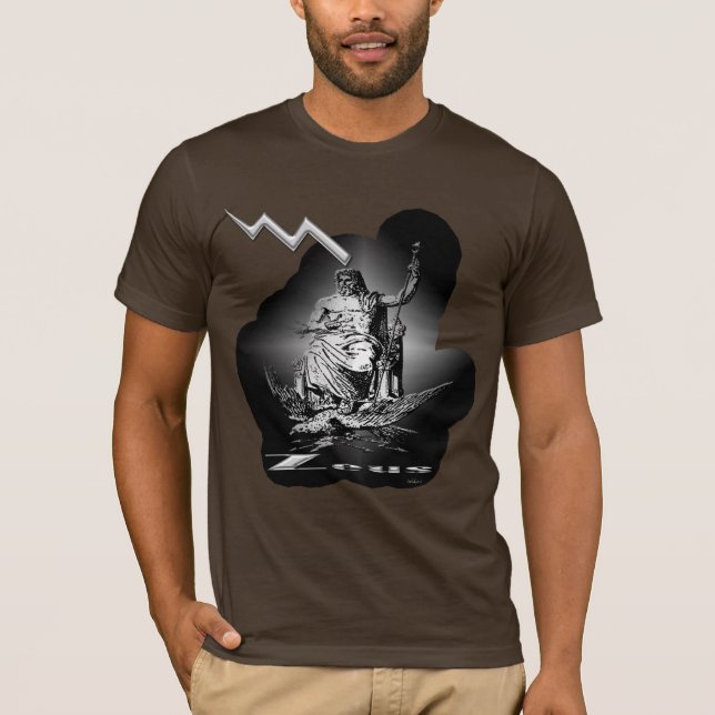 Camiseta O Raio de Zeus – Gráfico de Poder Mítico (Frente)