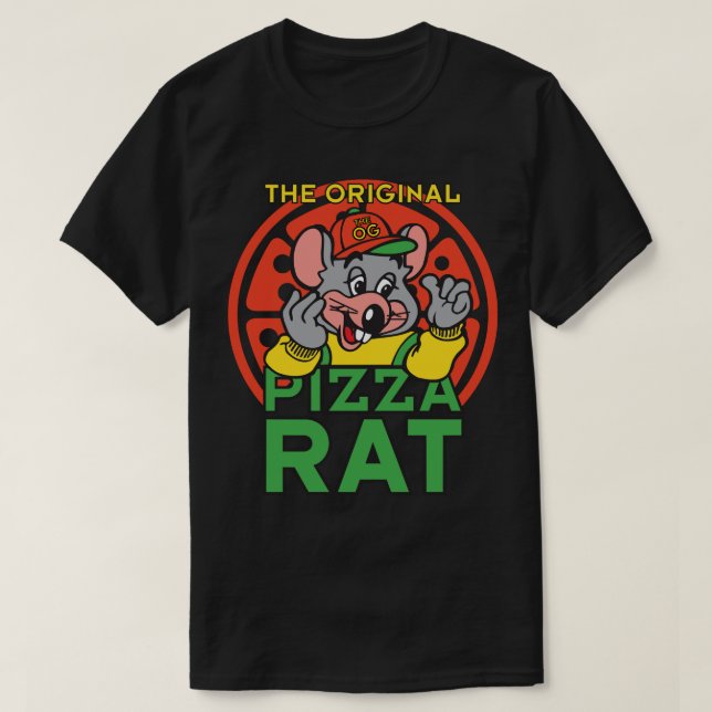 Camiseta O Rato da Pizza Original (Frente do Design)