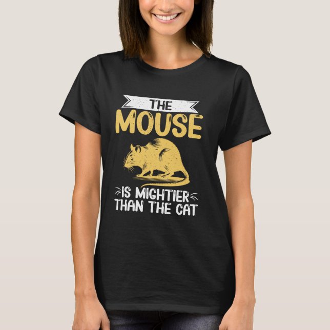 Camiseta O Rato é Mais Poderoso Que o Rato Gato (Frente)