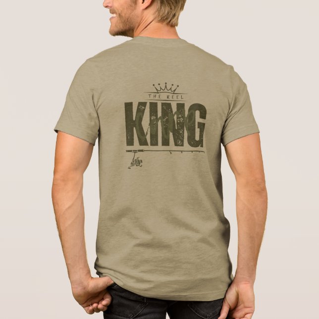 Camiseta O rei da carpa de rolo | Pesca da carpa (Verso)