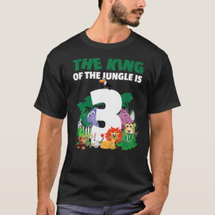 Camiseta O Rei Da Selva É O Zoológico De 3 Anos De Nascimen
