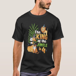 Camiseta O rei da selva é o zoológico de 4 anos