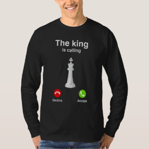 Camiseta O Rei Está Chamando Chess Checkmate Rainha Gambit