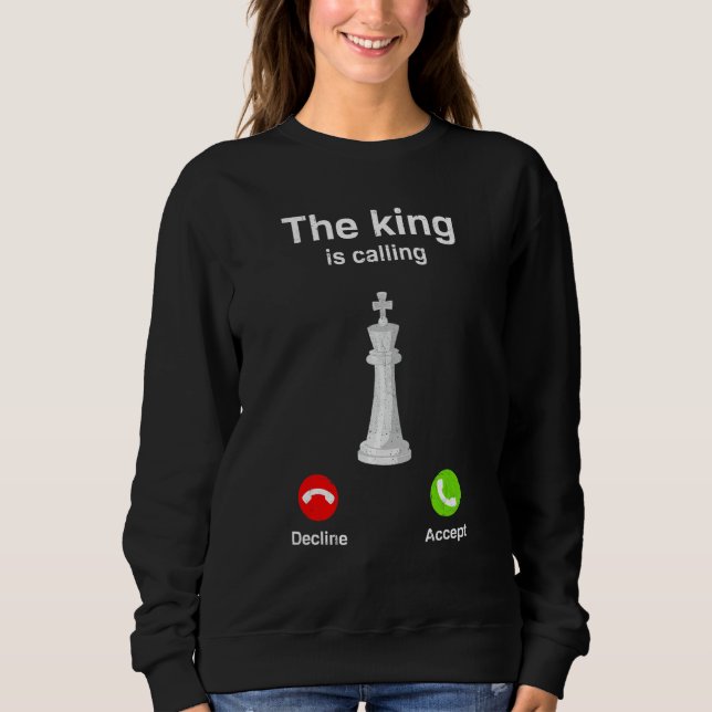 Camiseta O Rei Está Chamando Chess Checkmate Rainha Gambit (Frente)