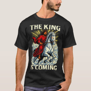 Camiseta O Rei Está Chegando Revelação Ousada Arte Cristã