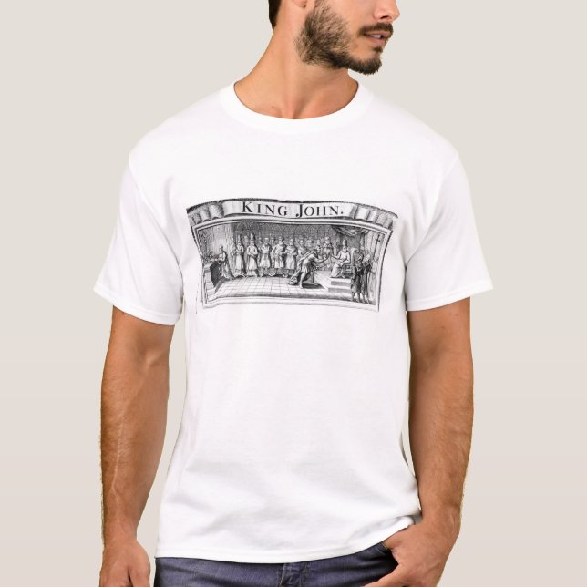 Camiseta O rei John rende sua coroa (Frente)