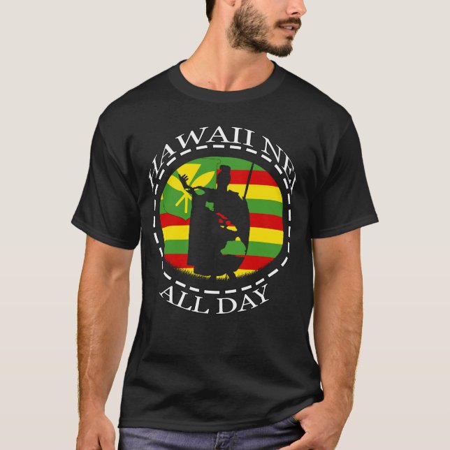 Camiseta O rei Kamehameha Kanaka Maoli Bandeira de Sun de (Frente)