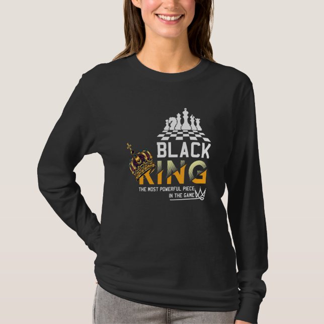 Camiseta O Rei Negro, A Peça Mais Poderosa Do Jogo (Frente)