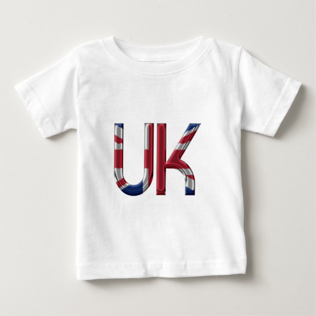 Camiseta O Reino Unido Jack British Flag Typoographic Elega (Frente)