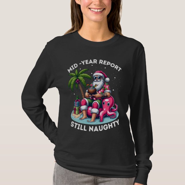 Camiseta O Relatório De Ano De médio Ainda É Um Natal Impec (Frente)