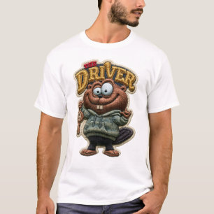 Camiseta O Remendo Estilo Bordado de Esquilo Engraçado do M