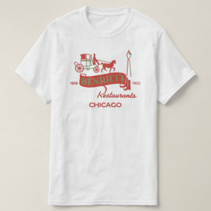 Camiseta O Restaurante de Henrici, Chicago, IL 1868-1962