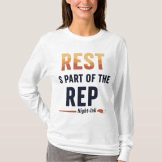 Camiseta O Resto Faz Parte do Rep - Tinta Noturna Negrito