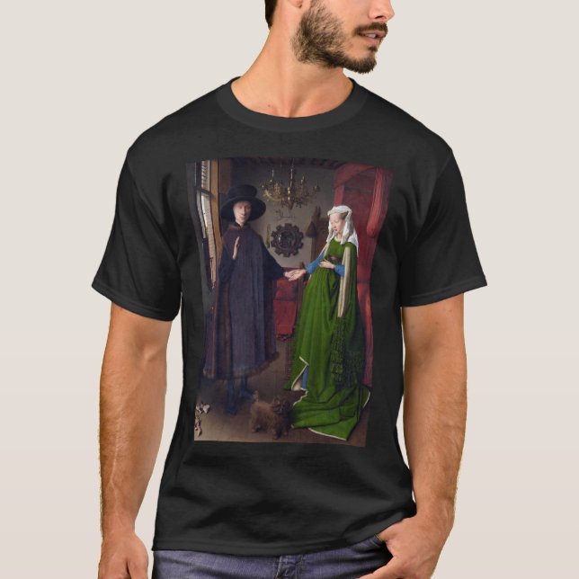 Camiseta O retrato Arnolfini de Jan van Eyck (Frente)