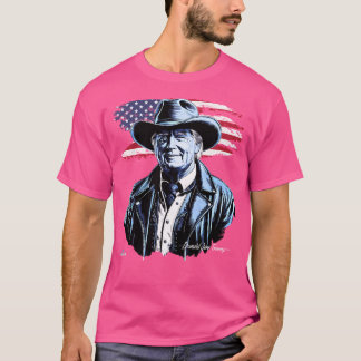 Camiseta O Retrato Do Presidente Donald Trump Em Cowboy L