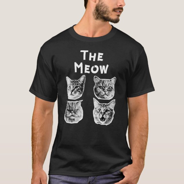 Camiseta O Retrô De Gato De Miau (Frente)