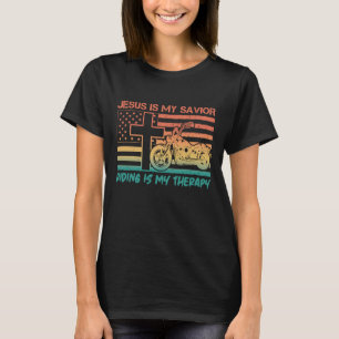 Camiseta O Retro Jesus É O Meu Salvador A Andar É A Minha T