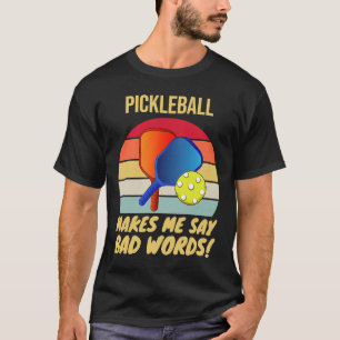 Camiseta O Retro Pickleball Faz-Me Dizer Palavras Más Vinta
