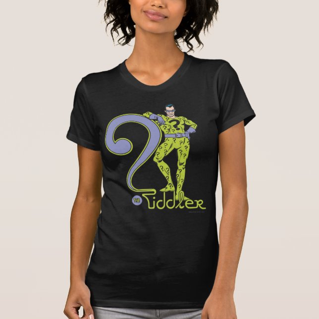 Camiseta O Riddler e o logotipo verde (Frente)