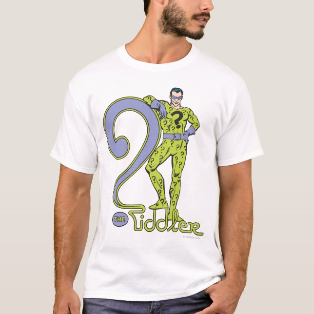Camiseta O Riddler e o logotipo verde (Frente)