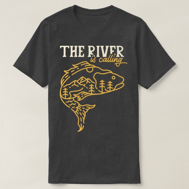 Camiseta O rio está chamando (Frente do Design)