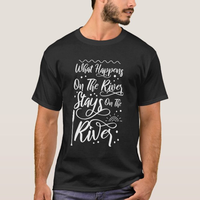 Camiseta O Rio Fica No Rio Kayak (Frente)