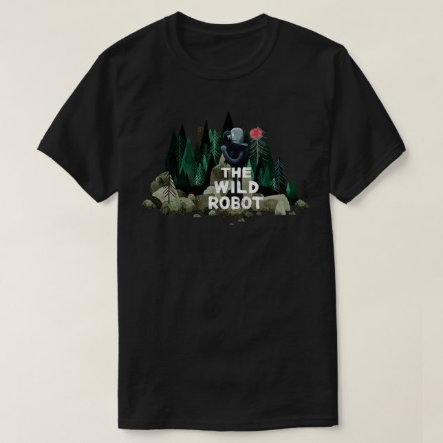 Camiseta O Robô Selvagem com Capa Longa (Frente do Design)