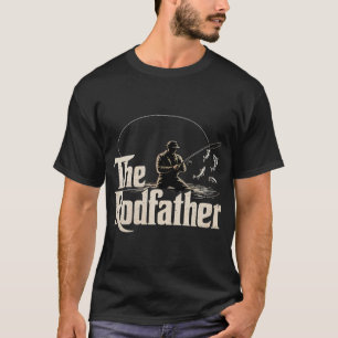 Camiseta O Rodfather Amante de Pesca Divertido Pai de Pesca