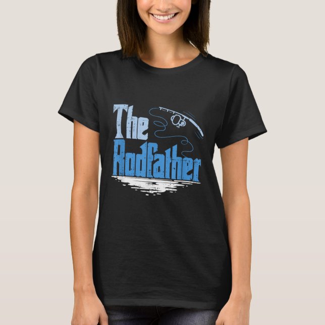 Camiseta O Rodfather Paródia Divertida de Pesca  (Frente)
