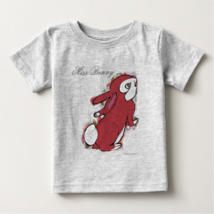Camiseta O romper do bebê da senhorita Coelho, bebê caço