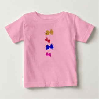 Camiseta O Romper do bebê pesca o rosa