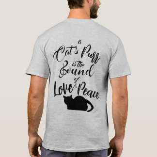 Camiseta O Ronronar de um Gato é o Som do Amor e da Paz