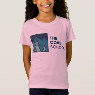 Camiseta O rosa da menina da escola da angra