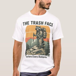 Camiseta O Rosto do Lixo - Guaxinim Engraçado Caminhando Vi